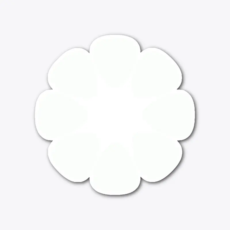 Guitar Pick Flower White